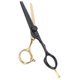 thumbnail image 5 of Stainless Steel Hair Scissors, Portable Salon Scissors for Home Use, Black and Gold, 5.5 inch, 5 of 5