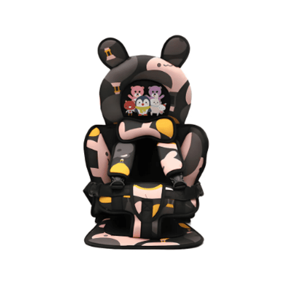 "Asiento De Coche Portátil Para Bebés Con Cojín Elevador Malubero Rosa, Negro