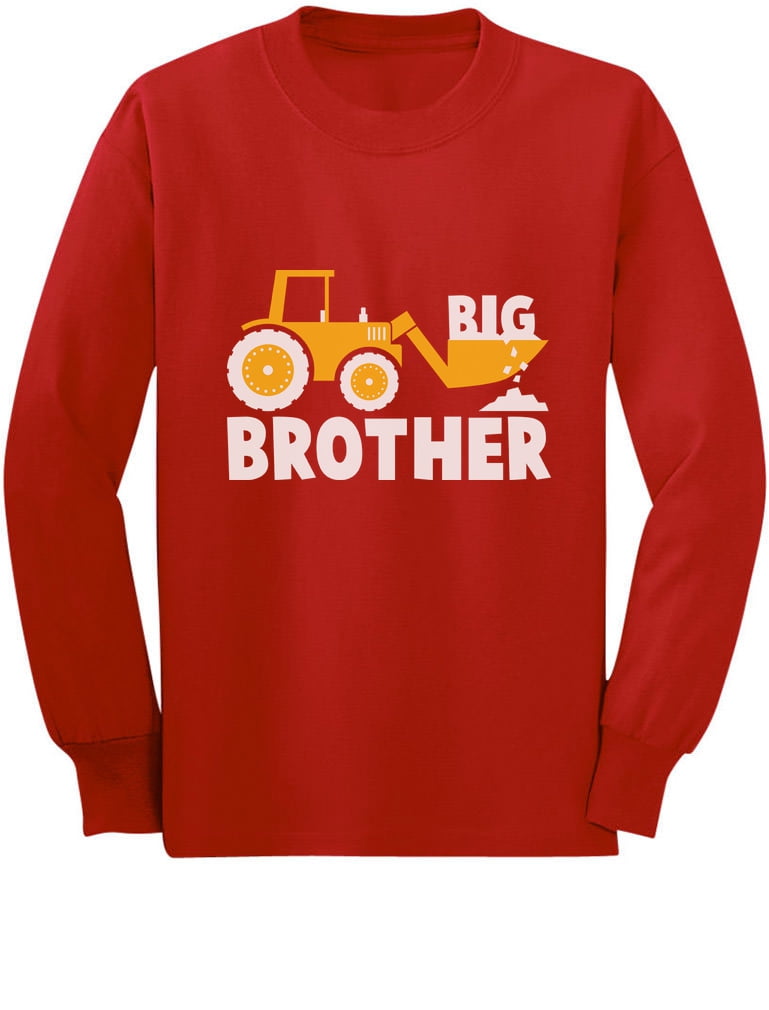 Going To be Big Brother Tractor Loving Boys Gift Toddler Kid Long sleeve T-Shirt