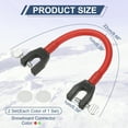 thumbnail image 2 of Uxcell Ski Tip Connector, Snowboard Clip Ski Training Aid Basic Turning Portable Durable Holder Skiing Accessories- Fit for(Beginners Skiing Training/Speed Control) 2 Pcs&Red/Light Green, 2 of 7