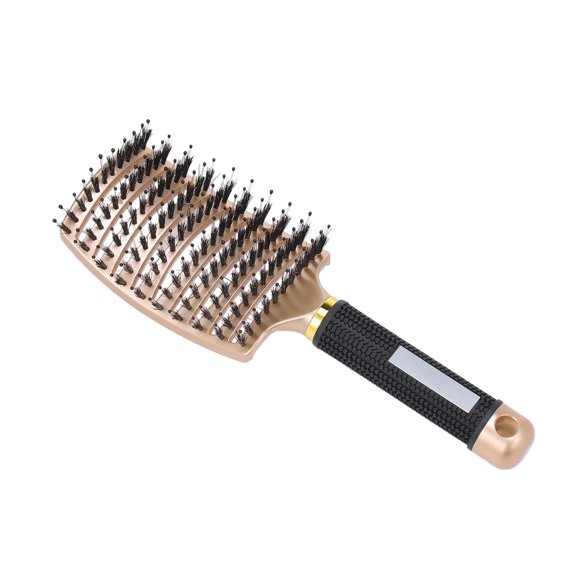 Boar Hair Brush Curved Vented Styling Hairbrush Detangling Thick Hair Massage Blow Drying Brush