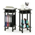 thumbnail image 4 of Furinno 2-17017 Turn-N-Tube Tall End Table with Bin, French Oak Grey/Black/Black, Set of 2, 4 of 6