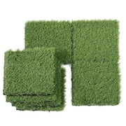 Skypatio Artificial Grass Turf, Interlocking Self-draining Fake Grass Tiles for Balcony Outdoor,8 Pack