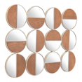 thumbnail image 1 of Zuo A12201 Multi Cycle de Couleur Miroir Rond&44; Or & Noyer, 1 of 7