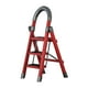 thumbnail image 2 of Escalera plegable con empuñadura de esponja con pedal antideslizante plegable para el hogar Rojo Zulema escalera plegable, 2 of 8