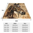 thumbnail image 3 of Fuzoiu Musical Horse Vintage Collage Print Ultra-Soft Micro Fleece Blanket,All Seasons Flannel Throw, Lightweight Blanket for Bed, Sofa, Couch, Movie Night, Camping, and Travel-80"x60", 3 of 7