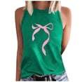 thumbnail image 2 of QUNYINEY Sleeveless Tank Top for Women Casual Muscle Crewneck Bow Shirts Summer Loose Tank Tops, 2 of 4