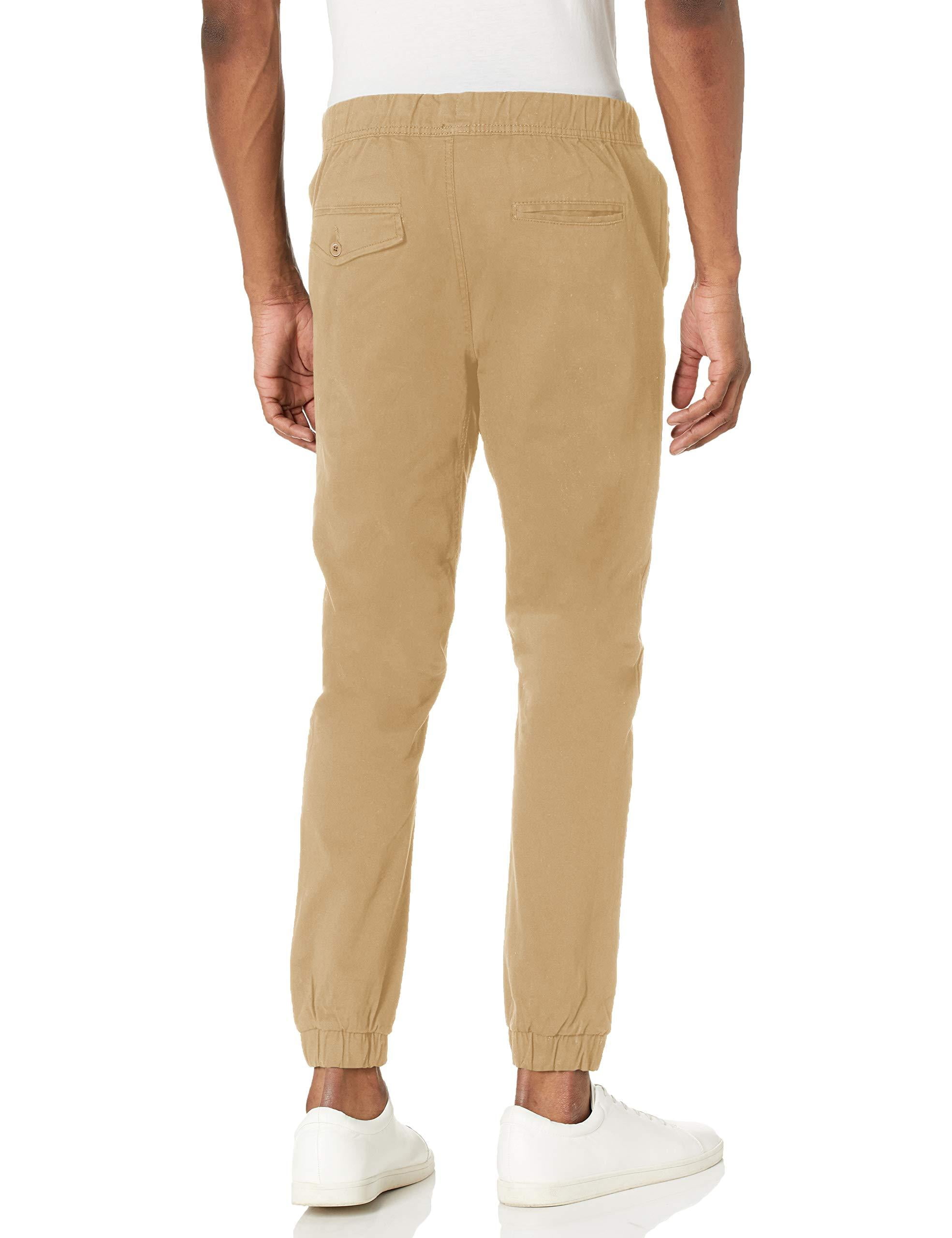 WT02 Men's Jogger Pants in Basic Solid Colors and Stretch