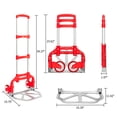thumbnail image 2 of Alvantor Folding Luggage Cart Hand Truck Dolly with Telescopic Handle, Aluminum and PP Frame, Model 106-3A, Includes Rope, 2 of 9
