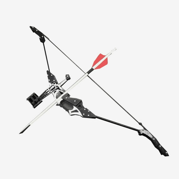 18.9-inch bow and arrow,Stainless Steel Mini Bow , Arrow Mini Reverse Bow, Mini Composite Bow, Metal Bow, Indoor Competitive Shooting Sports Shooting,Advanced stainless steel material