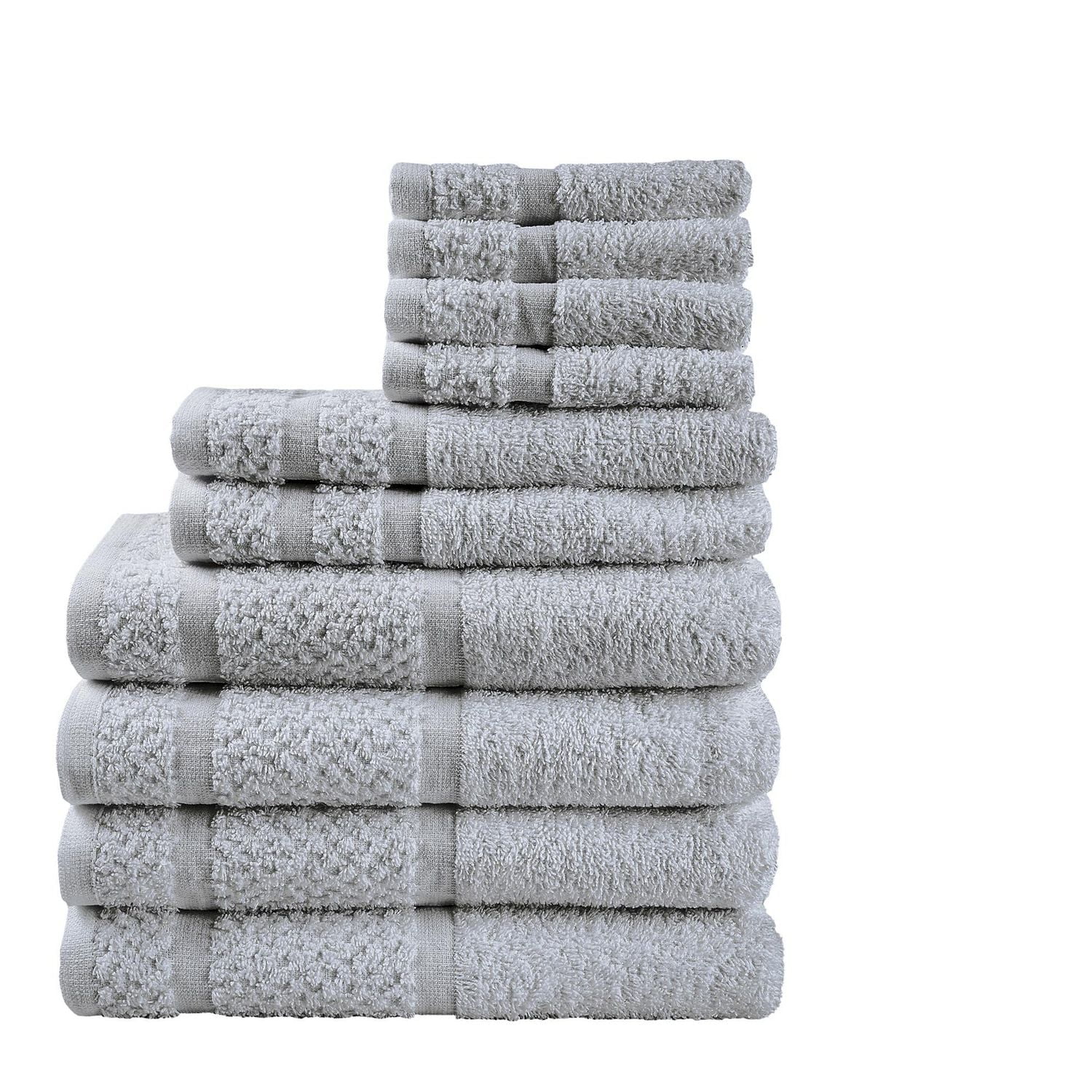 Mainstays Bath Towel Set, Set of 10