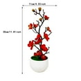 thumbnail image 3 of Silk Flowers Flower With Vase Potted Arrangement For Home Wedding Diy Living Room Party Garden Decoration Red Desktop Ornament Home Decor, 3 of 7