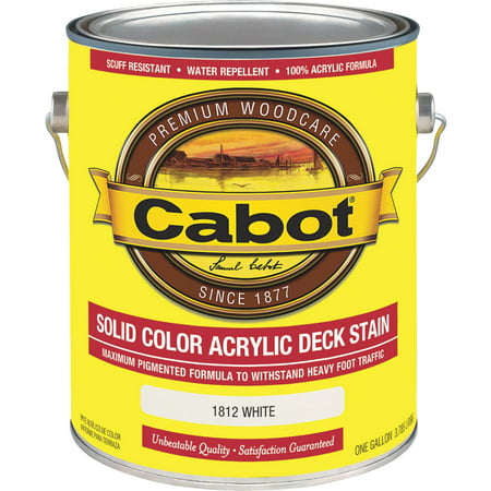 UPC 080351118128 product image for Cabot - Valspar Corp 01-1812 1G Wh Acy Deck Stain Solid Color | upcitemdb.com