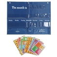 thumbnail image 2 of Classroom Weather Pocket Chart Weekly Calendar With Weather Pocket Chart 15 Clear Pockets 3 Storage Bags 12 Bright Cards Classroom Pocket Chart For Home School, 2 of 8