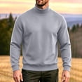 thumbnail image 4 of TKKCS Mens Mock Neck Sweatshirt Loungewear Pullover Regular Fit Long Sleeve Casual Tops Gray M, 4 of 9
