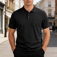 thumbnail image 4 of DPTALR Men's Waffle Knit Shirt with Chest Pocket,Short Sleeve Button Down,Black,Big Men's,Tall Men's XXXL,Young Men's Shirts, 4 of 6