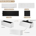 thumbnail image 4 of LINJH 45 Inches Folding Storage Ottoman Bench, Storage Chest Footrest Stool with Faux Leather, Entryway Bench 45'' x 15'' x 15'' (White), 4 of 9