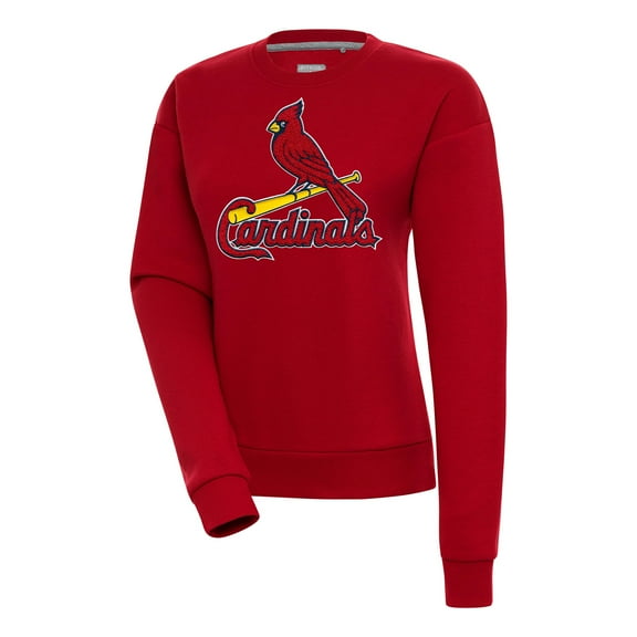 Women's Antigua  Red St. Louis Cardinals Victory Chenille Pullover Sweatshirt