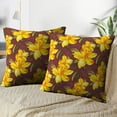 thumbnail image 3 of LALILO Throw Pillow Covers Floral With Yellow Flowers Accent Art Cushion Cover 18" x 18", 2 Pack, 3 of 6