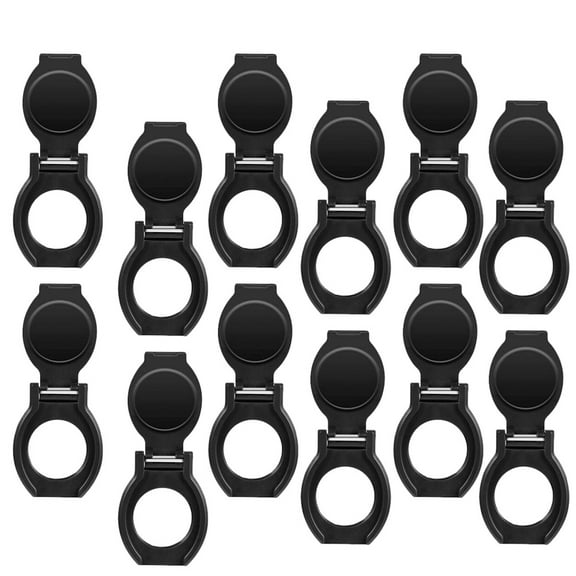 OUNONA 12 Pcs Faux Cover Lens Cap Webcam Cap 5.65×2.44cm Black