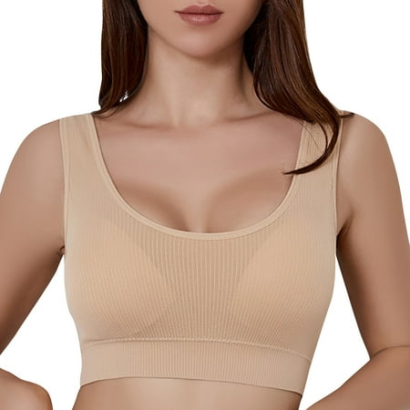 

Women S Sports Bras Strappy Padded Scoop Neck Medium Support Workout Tops Yoga Bra
