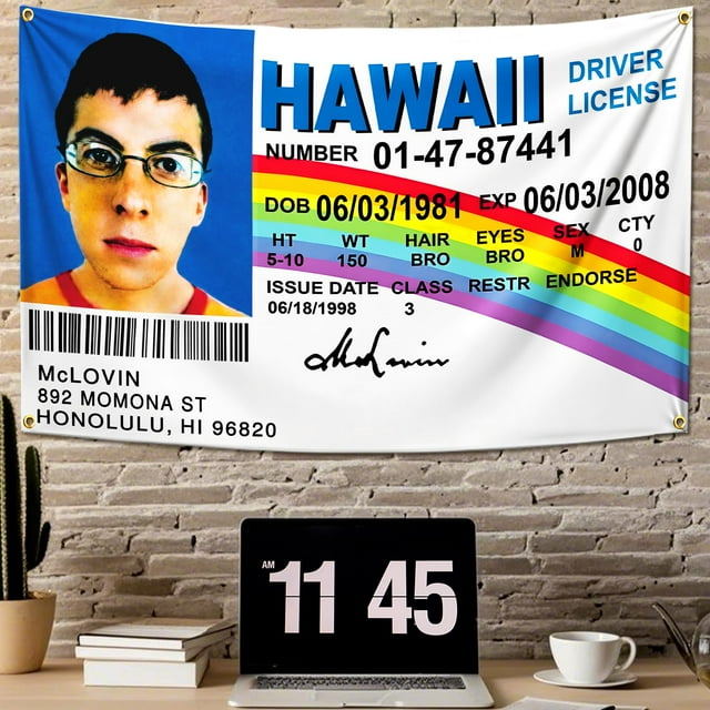 Bandera IKSII Mclovin 90x150 cm Duradera con 4 Ojales