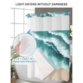 thumbnail image 4 of No Hook Cloth Fabric Shower Curtain with Snap in Liner, Teal Waves Coastal Waterproof Shower Curtains Set with See Through Top Window, Summer Beach Nautical Ocean Sea Bath Curtains Shower 36"x78", 4 of 6