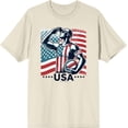 thumbnail image 3 of USA Athlete Adult Natural Crew Neck Short Sleeve Tee-Large, 3 of 4