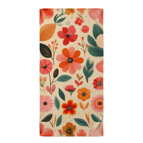 Boho beach towels a bunch of flowers on a beige background hawaiian beach towel extra large beach towel beach towel microfiber mom beach towel