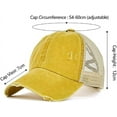 thumbnail image 5 of LINLIN Ponytail Baseball Cap, Women's High Ponytail Hat Sun Hat Peaked Cap Versatile Washed Dad Hat for Outdoor Sports Such as Jogging and Tennis, 5 of 5