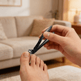 thumbnail image 2 of Black Long Handle Locking Toenail Clippers for Seniors, Stainless Steel Anti-Splash Wide Jaw Clippers with Built-in Nail Case, Heavy Duty Ergonomic Angled Head Cutter for Thick Ingrown Nails, 2 of 8