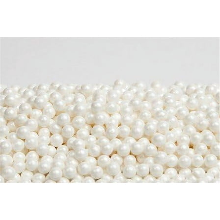 Shimmer White Pearl Sugar Candy Beads 2 Pound