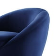 thumbnail image 6 of Armchair Swivel Accent Chair, Black Blue Navy, Velvet, Modern Contemporary, Living Lounge Cafe Room Hotel Lobby Hospitality, 6 of 7