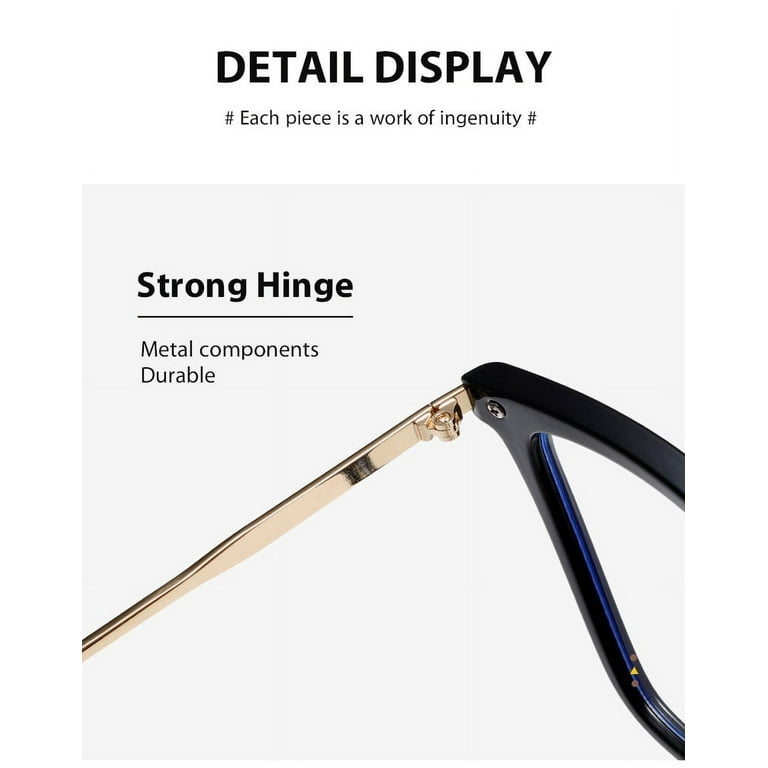 KKTREE OptiLux Cat-eye Metal Blue Light Blocking Glasses