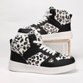 thumbnail image 5 of Willtoo Women’s Colorblock High Top Sneakers, Lace Up Platform Round Toe Athletic Shoes, Classic Faux Leather Casual Walking Shoes, 5 of 6