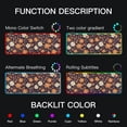 thumbnail image 5 of Brown and Beige Flowers RGB Gaming Mouse Pad Large Keyboard Mat Rubber Base 13 Light Modes, 5 of 6