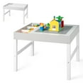 thumbnail image 1 of Gymax Kids Multi Activity Play Table 3 in 1 Wooden Building Block Desk w/ Storage Gift, 1 of 10