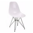 thumbnail image 1 of Nicer Furniture Eiffel Metal Legs White Chair, 1 of 3