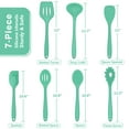 thumbnail image 7 of Walchoice 7-Piece Silicone Cooking Utensils Set, Green Kitchen Utensils, Non-stick Gadgets Tools Include Slotted Turner, Soup Ladle, Pasta Server, 7 of 7