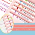 thumbnail image 3 of Resaltador De Curvas 6 unids/set Curve Highlighter Smilevol Linear Color Pen Hand Account Marker Pens Likrtyny Libre de BPA, 3 of 9