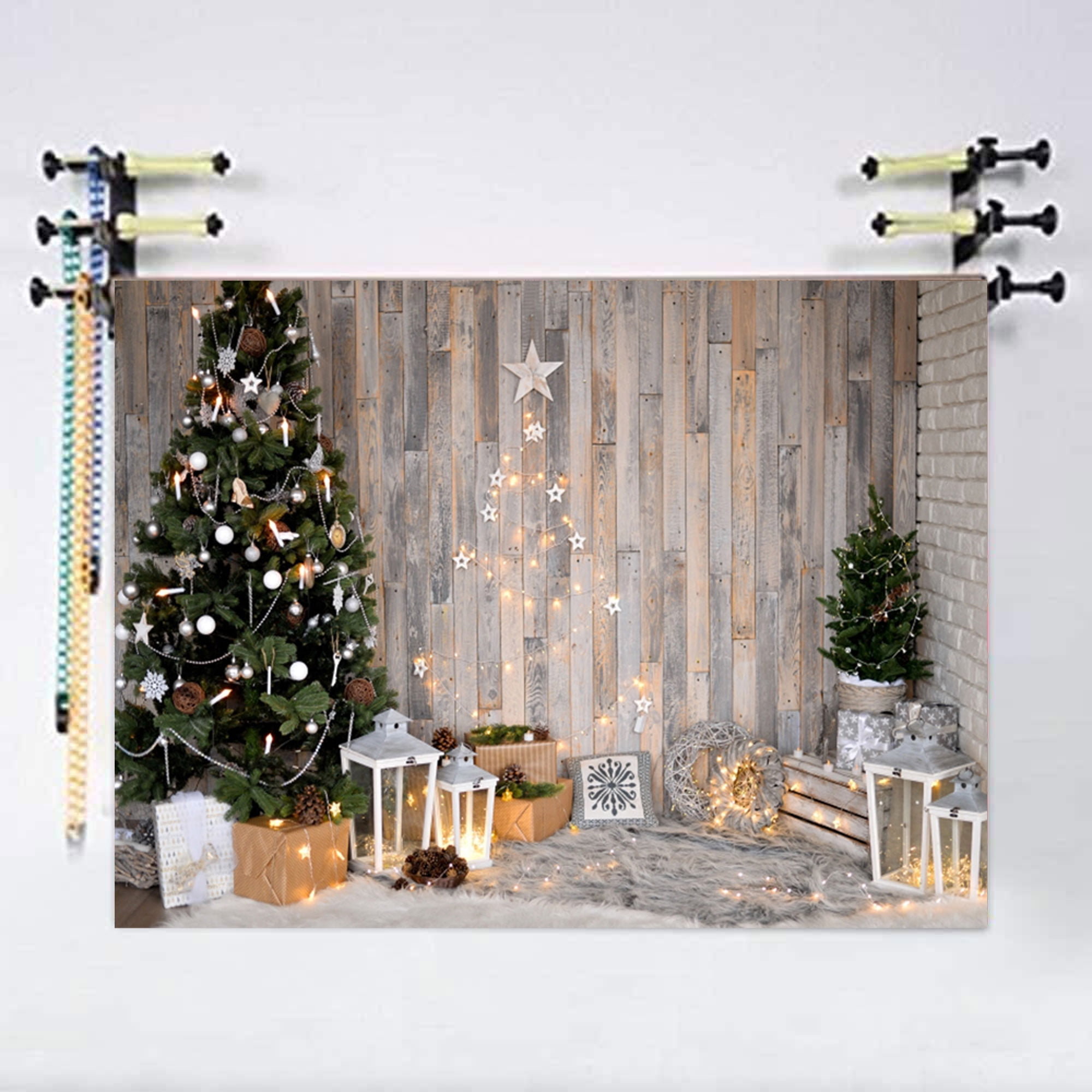 7x7FT Vinyl Photo Backdrops,Christmas,Cute Reindeers Noel Background for Selfie Birthday Party Pictures Photo Booth Shoot