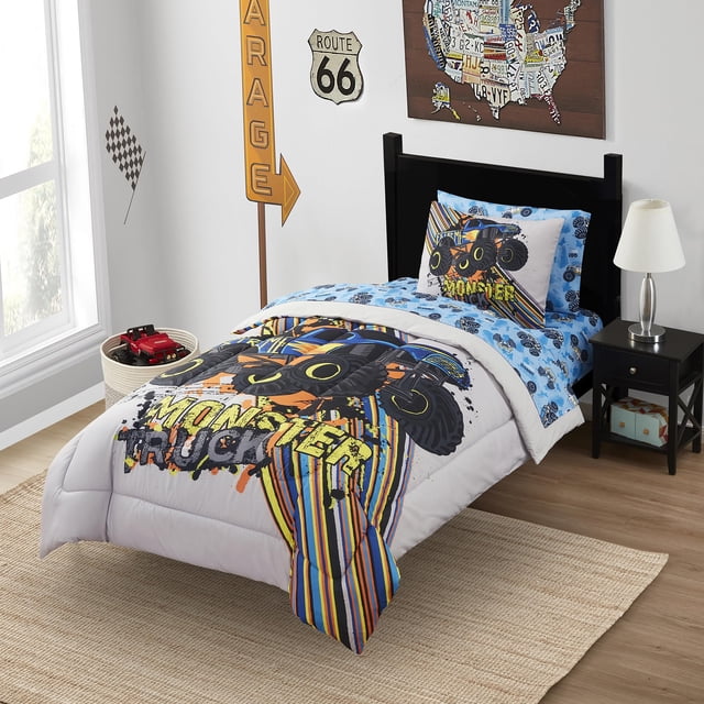 Juego de sábanas Sweet Home Collection Monster Truck Twin