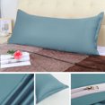thumbnail image 4 of PiccoCasa Body Long Pillowcase Cotton Pillowcase with Zipper King Slateblue, 4 of 7