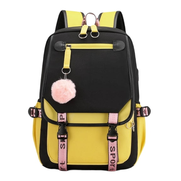 Polyester Casual Backpack for Middle and High School Students, Lightweight School Bookbag with Ergonomic Straps, Waterproof Durable Daypack with Multiple Compartments for Organized Storage