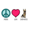 thumbnail image 3 of CafePress - Peace Love & German Shepherds Postcards (Package O - Postcards (Package of 8), 3 of 3