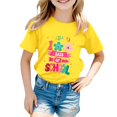 thumbnail image 1 of EHQJNJ T-Shirt Blanc pour Filles, Mode Décontractée, Imprimé, Col Rond, Manches Courtes, Mignon, 1 of 4