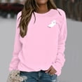 thumbnail image 2 of Gsakboxl Sweaters for 2026 Women Halloween Sweatshi Comfortable Long Sleeve Hoodless Pullover 2D Holiday Print Casual Loose Fit Athletic Daily Sportswear Tops Fall, 2 of 5