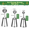 thumbnail image 4 of Cookie Scoop Set of 3, Cookie Dough Scoop for Baking Ice Cream Scoop with Trigger Release, 18/8 Stainless Steel Cookie Scooper, 3 Pcs Large Medium Small Size Ice Cream Scooper for Melon, 4 of 7