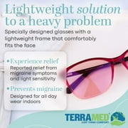 Migraine Glasses Fl-41 | Unisex Glasses for Migraine and Light Sensitivity Relief | UV Protection and Photophobia Eye Strain