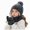 A10-Black, variant on Children Winter Casual Outing Hat Scarf and Gloves Set Knitted Winter Hat